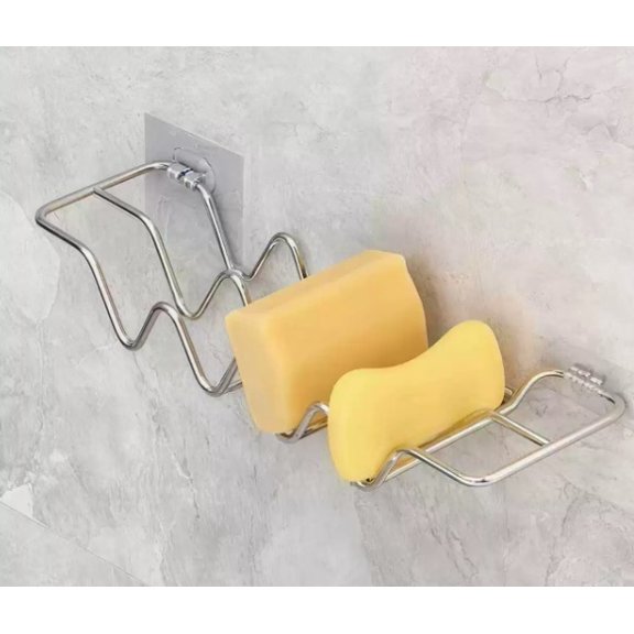 Multi-Functional Soap Dish Stand  Compact Bathroom Organizer for Soap, Sponge & Small Toiletries, Space-Saving Desktop Caddy for Sink, Toilet, Kitchen Counter, Dorm & RV