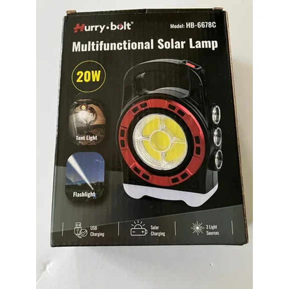 Multi-Functional Solar Lamp Led Tent Light Flashlight Usb + Solar Hiking Best!