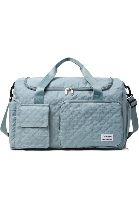 Travel Bag, Duffle Bag, Multi-Functional Sports Bag, Large Capacity Travel Tote, Waterproof & Lightweight with Shoe Compartment Dry/Wet Separation Design Ideal for Towels, Clothing