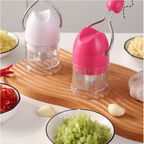 Multi-Functional Stainless Steel Garlic Press Set with Storage Box - Crusher, Slicer & Cleaning Tools for Kitchen Efficiency