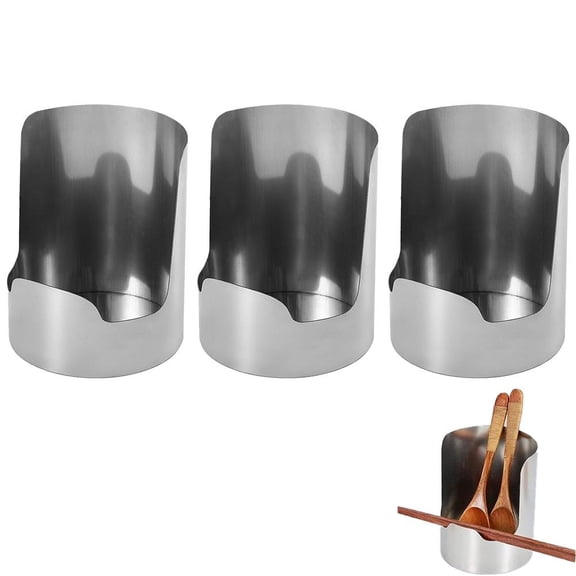 Multi-Functional Stainless Steel Kitchen Utensil Holder, Countertop Organizer for Spoon Spatula, Pot Lid Rest Stand, Cutting Board Rack, Wide Base Storage for Cutlery and Cooking Tools