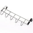 thumbnail image 1 of Multi Functional Steel Over The Door Hook Hanger Organizer, 1 Pc 5 Hook Wall Hook Rack for Hanging Clothes Jeans Umbrellas Jackets Scarfs Bags Keys Towel in RoomKitchen Bathroom, Silver, 1 of 4