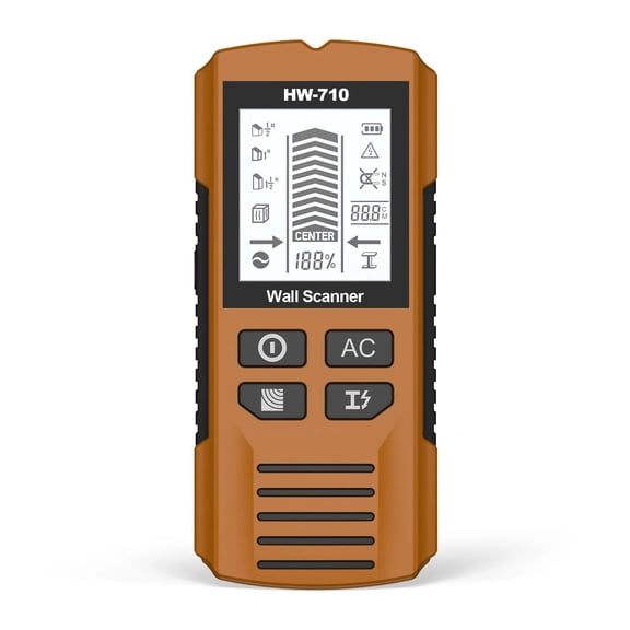 Multi Functional Stud Finder Wall Scanner AC Cable Wires Depth Wall Detector Electronic Wood Finder ,Easy to Operate - YELLOW_1