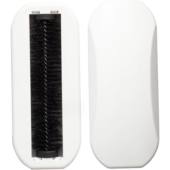 Multi-Functional Table Crumb Sweeper, Handy Rolling Bed Sweeping Brush, Handheld Soft Bristles Debris Collector for Table, Mat, Sheets, Sofas, Clothes Cleaning Brush (White)