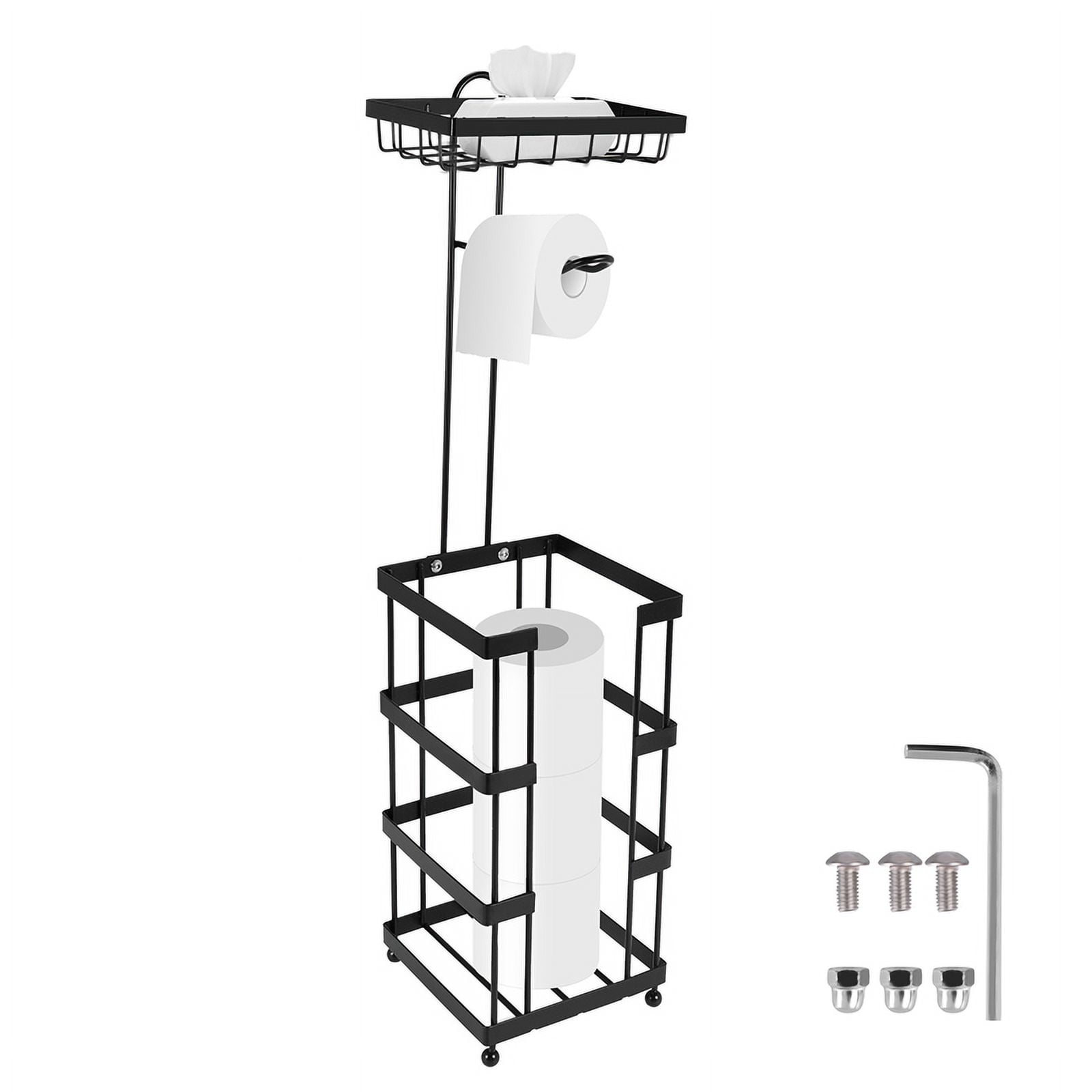 MultiFunctional Toilet Paper Roll Tissue Holder Stand Bathroom Free