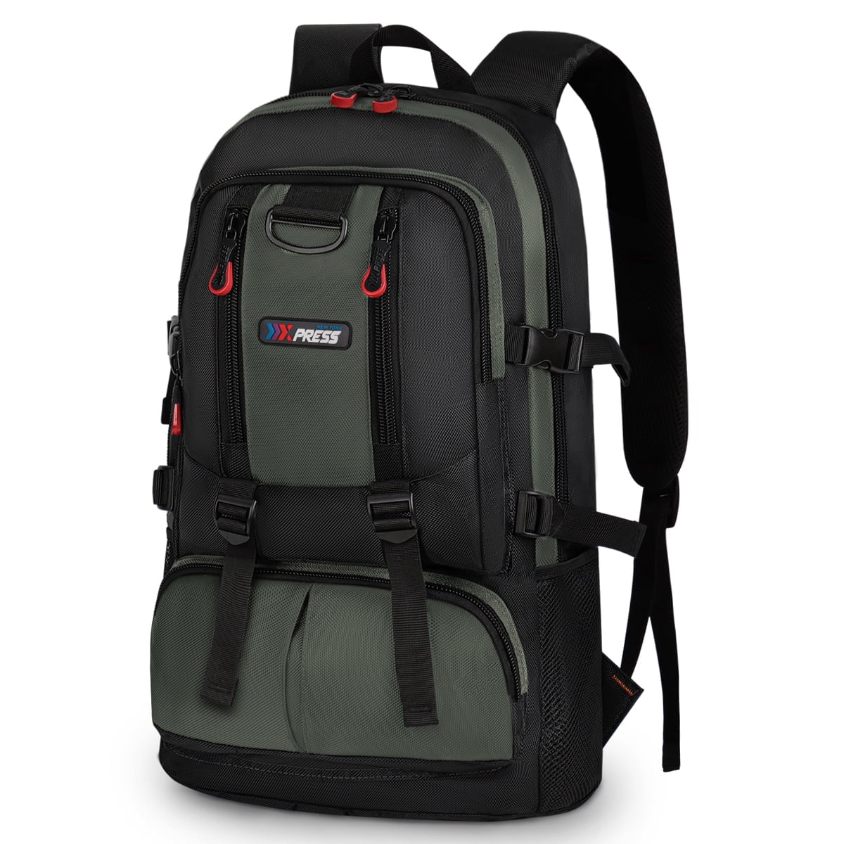 Travel Backpack Multi-Pocket Outdoor Hiking Backpack Work Daypack for Men Women, Grey, A12