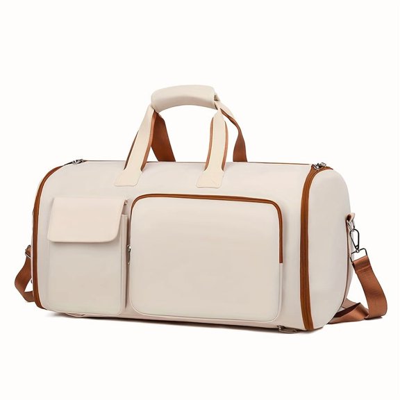 Multi-Functional Travel Garment Bag with Large Capacity and Dry-Wet Separation Compartments, Durable Nylon Shoulder Bag for Suits, Skirts, and Clothing Storage, Versatile Crossbody or Handbag