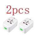 thumbnail image 1 of Multi-Functional Travel Plug Adapter - Universal Converter for US Plug, All-in-One Travel Charger Adapter, Compact Power Converter for International Travel Home & Abroad Use, 3*2*1.6in, White, 1 of 8