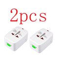 thumbnail image 1 of Multi-Functional Travel Plug Adapter - Universal Converter for US Plug, All-in-One Travel Charger Adapter, Compact Power Converter for International Travel Home & Abroad Use, 3*2*1.6in, White, 1 of 8