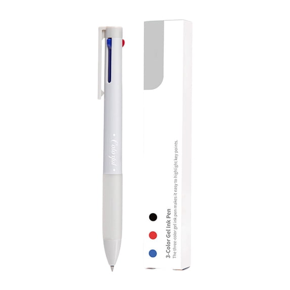 Multi-Functional Tricolor Gel Pen - Smooth Writing, Quick-Drying Ink, Ergonomic Design for Note-Taking and Drawing