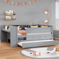 thumbnail image 1 of Multi-Functional Twin Daybed with Drawers and Trundle, Headboard Storage and Tables, USB Charging Station, Gray, 1 of 5