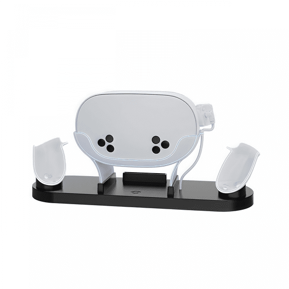 Multi Functional VR Helmet Charging Stand for Meta Quest 3S Handle Colorful Desktop Base Charging-Black