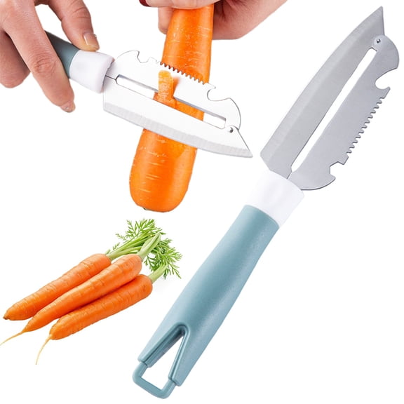 Multi-Functional Vegetable Peeler, 2026 New 3 in 1 Kitchen Vegetable Peeler, Stainless Steel Kitchen Peeler, for Kitchen for Potato, Carrot, Apple, Fruit & Vegetable