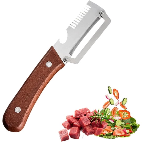 Multi-Functional Vegetable Peeler, 3-in-1 Ultra Sharp Stainless Steel Vegetable Cutter, Fruit Shredder and Beer Bottle Opener, Ergonomic Kitchen Tool for Slicing and Shredding (1)