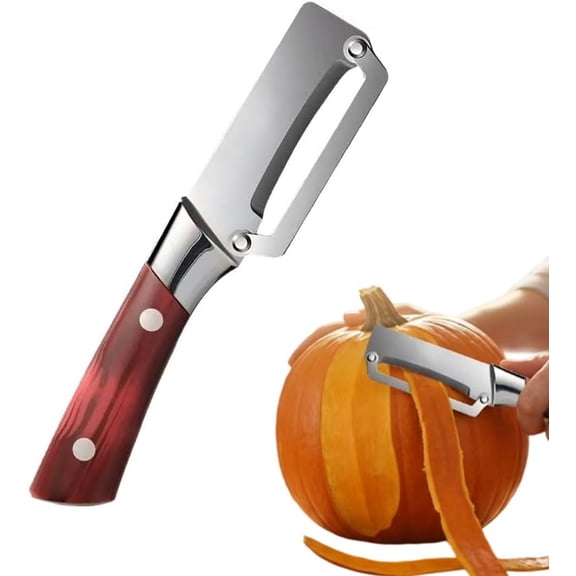 Multi-Functional Vegetable Peeler for Kitchen, Sharp Stainless Steel Peeling Tool with Comfort Wooden Handle & Integrated Bottle Opener, Versatile Gadget for Fruits and Veggies (1 PC)