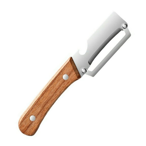 Multi Functional Vegetable Peelers for Kitchen, Ultra-Sharp Stainless Steel Blade & Ergonomic Wood Handle Kitchen Tool for Fruits, Vegetables, Pelador de Papas Pumpkin Papaya Zucchini