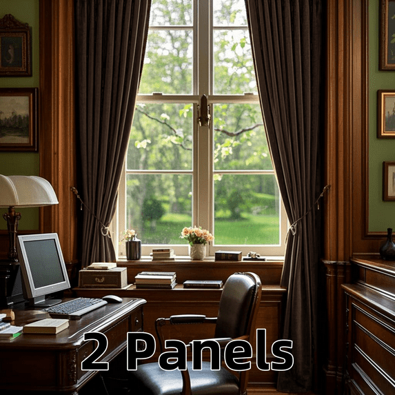 Multi-Functional Velvet Curtains with Rod Pocket for Home Office, Thermal Insulated Super Soft Privacy Noise Reducing Light Filtering Velvet Drapes, 2 Panels