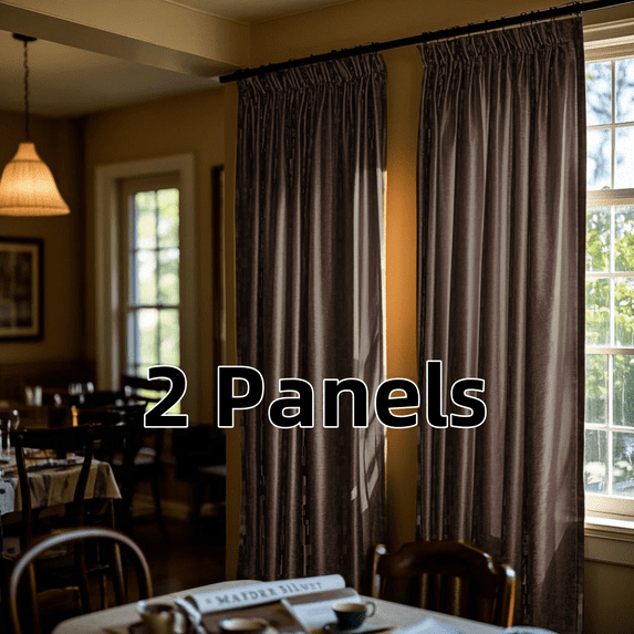 Multi-Functional Velvet Curtains with Rod Pocket, Thermal Insulated Super Soft Privacy Noise Reducing Light Filtering Velvet Curtains for Dining Room, 2 Panels
