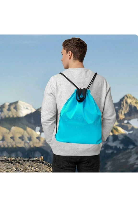 Multi Functional Waterproof Drawstring Bag,Water Resistant Sports Gymsac Drawstring Bag,Cinch Sack Sport Gym Backpack Bags for Yoga Traveling Hiking Camping Outdoor Sports