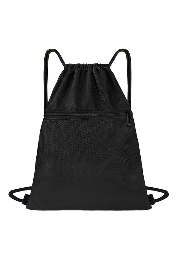 Multi Functional Waterproof Sports Drawstring Backpack - Oxfords Cloth Fitness Travel Storage Bag Theres A Small Pocket