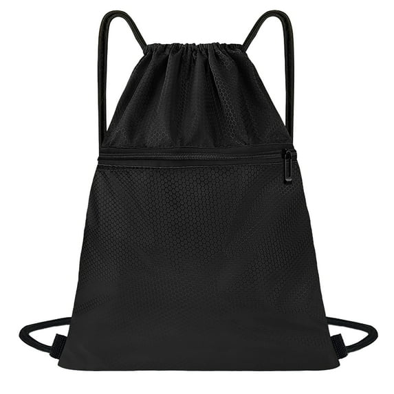 Multi Functional Waterproof Sports Drawstring Backpack - Oxfords Cloth Fitness Travel Storage Bag Theres A Small Pocket