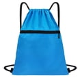 thumbnail image 1 of Multi Functional Waterproof Sports Drawstring Backpack - Oxfords Cloth Fitness Travel Storage Bag Theres A Small Pocket, 1 of 9
