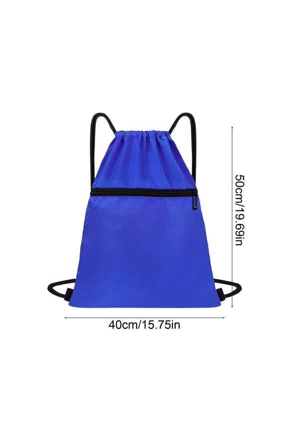 Multi Functional Waterproof Sports Drawstring Backpack Oxfords Cloth Fitness Travel Storage Bag There's a Small Pocket Waterproof Sports Drawstring Backpack Oxfords Cloth Fitness T