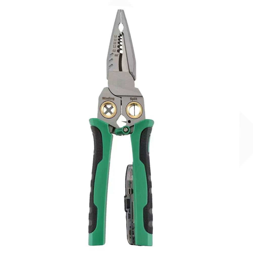 Multi-Functional Wire Stripping Pliers,Rechargeable Wire Strippers Tool with with Strippers/Crimper Wires Voltage Tester, Pl