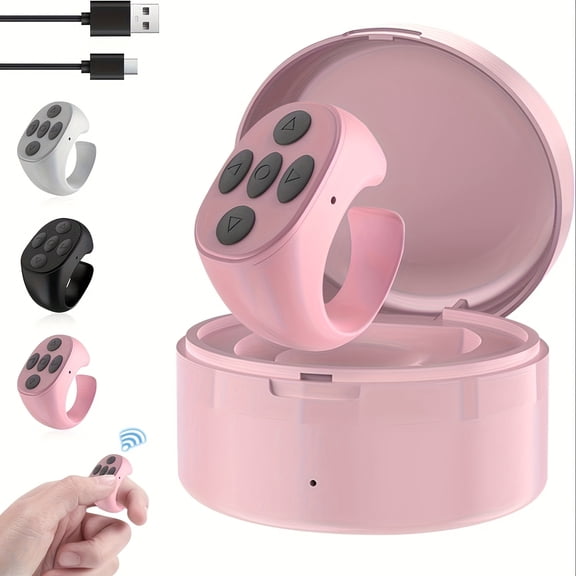 Multi-Functional Wireless Controller, Ring Design, Quick Page-Turning And Photo Shooting.