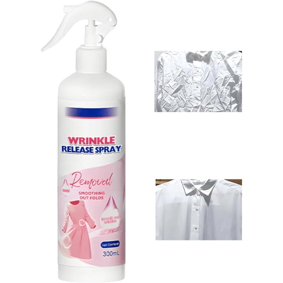 Multi-Functional Wrinkle Release Spray,Anti Wrinkle Spray For Clothes,Prevent Static Electricity,Gentle On Fabrics, No Ironing Needed