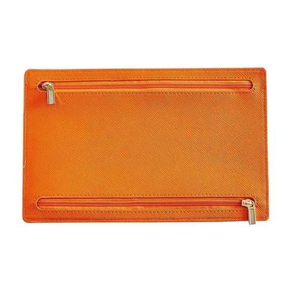 Multi Functional Zippered Travel Document Organizers PU Leather Construction Spacious Cash Compartment Card Slots For Vacation Business Use