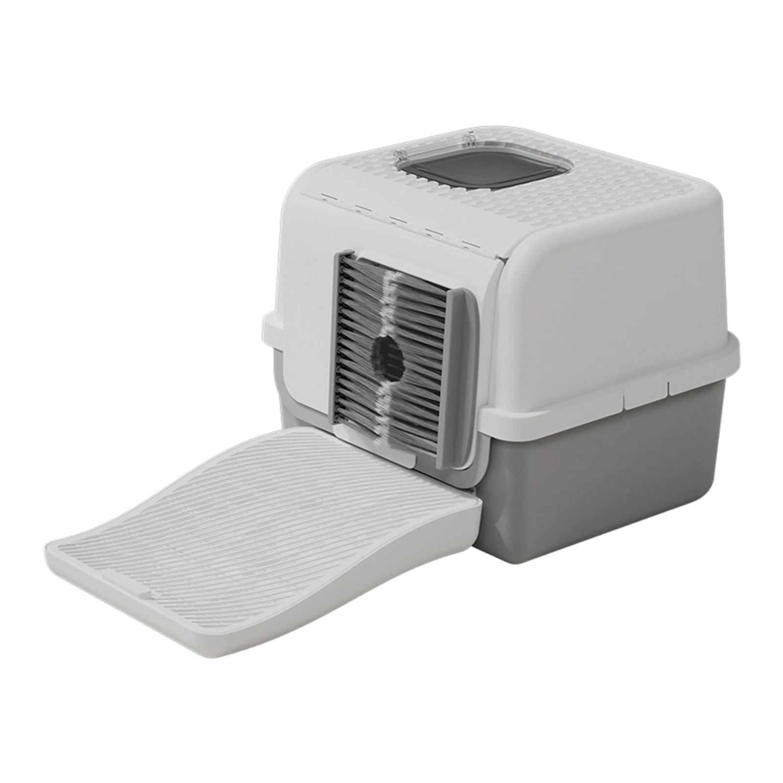 Multi-Functional cats Toilet with Self-Cleaning Fleece Systems, Leak-Proof Enclosed Structure & Spacious Comfortable Litter Box