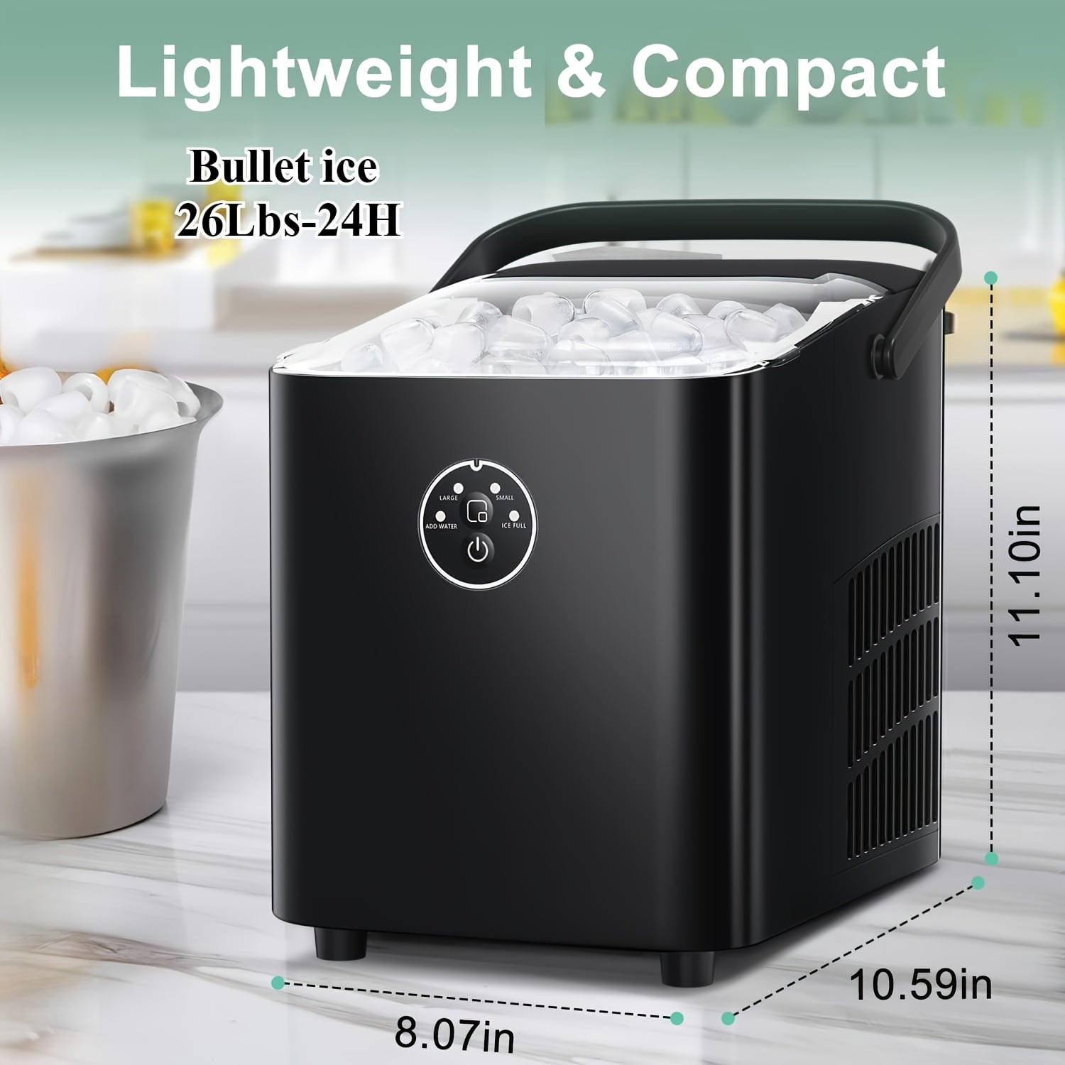 Multi-Gauge Commercial Ice Machine Countertop, 28/35/45 Lb/Day, Self ...