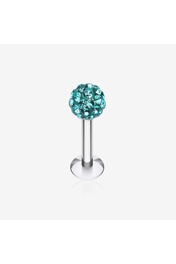 Multi-Gem Sparkle Ball Steel Labret