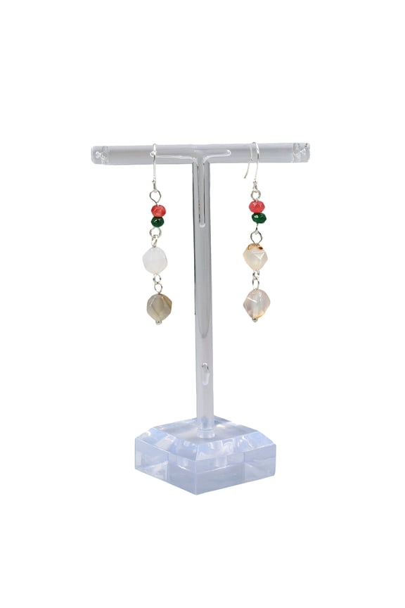 Multi-Gems Drop Earrings
