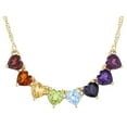 thumbnail image 1 of Multi Gemstone 18k Yellow Gold Over Sterling Silver Necklace 3.31ctw Color Gemstone Choker,Gold Necklace,Trendy Necklace, 1 of 3