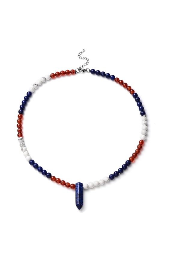 Multi Gemstones Stainless Steel Beaded Necklace for Women Jewelry for Women Size 18" Ct 124.64 Birthday Christmas Gifts