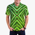 thumbnail image 1 of Multi Geometric Print Polo Shirts Man Art Mondrian Style Casual Shirt Summer Fashion Colla, 1 of 5