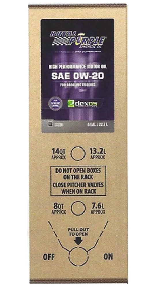 Royal Purple Multi-Grade Motor Oil 0W20 Dexos (6 Gal Box) Royal Purple Multi-Grade Motor Oil 0W20 Dexos (6 Gal Box)