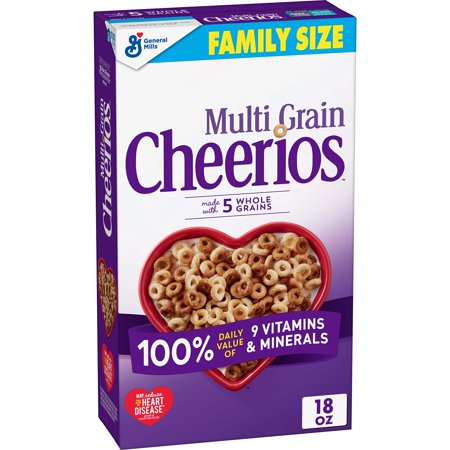 Multi Grain Cheerios, Gluten Free, Whole Grain 18 oz (Pack of 2)