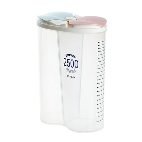 Multi Grid Grain Storage Box, Sealed Dry Food Dispenser Container, Transparent Compartment Organizer For Cereal, Rice, Beans, Snacks Storage For Kitchen Pantry Use