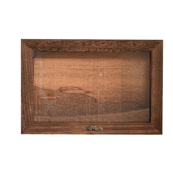 Multi Grid Solid Wood Storage Box Glass Cover Display Box Dustproof Display Case Shelf Jewelry Boxes Cosmetics Organizer