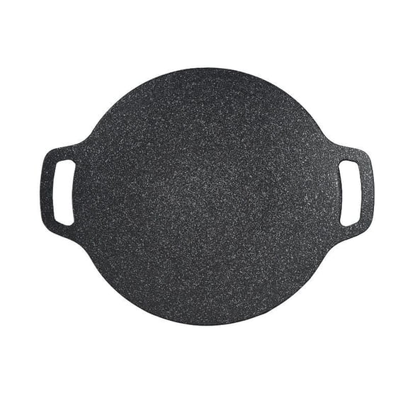 Multi-Griddle Grill Cast Iron Pan, Large Round Griddle for Stove, Campfire & Outdoor BBQ, Versatile Baking, Frying & Grilling, Durable with Even Heat, Double Handles