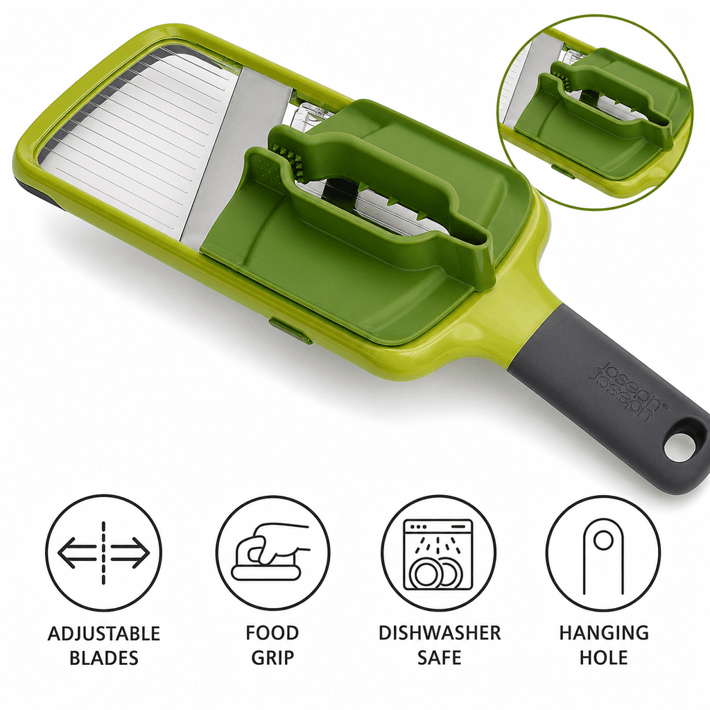 Multiple Blade Plows Multi Hand-held Mandoline Slicer With Food Grip And Adjustable Blades ...