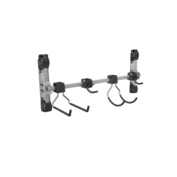 Multi-Hanger Storage Rack with Hooks for Shed, Black
