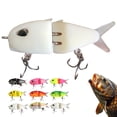thumbnail image 1 of Multi-Hard Body Swimbait For Bass Fishing & Swimbait Fishing, Slow Sinking Swimming Action With Double Hooks, Multi-Jointed Design For Freshwater & Saltwater Fishing Applications, 1 of 3
