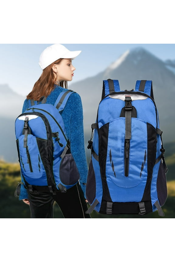 Multi-High Capacity Functional Backpack for Hiking, Travel, and Outdoor Sports, Water-Resistant Double Shoulder Bag with Multiple Compartments and Hip Belt