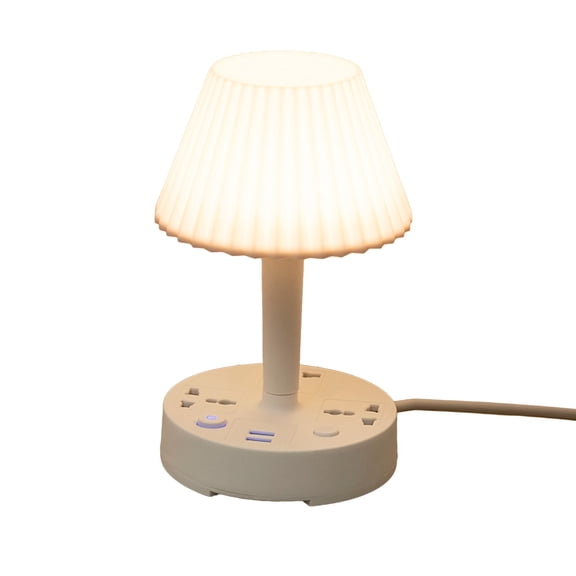 Multi Interface LED Desk Lamp with 59 In Extension Cord 3 Color Modes Dimmable Read Lamp Table Light for Study Work Bedside