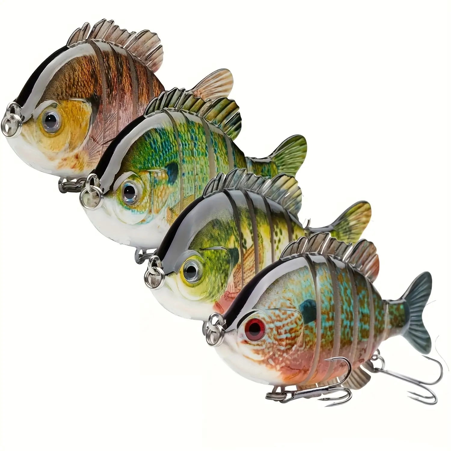Multi-Joint Fishing Lure Set- Slow-sinking Realistic Swimming Bait, Freshwater and Saltwater Wiggling Bait,Vibrant Multi-Color Lures Bluegill,imitation Fishing Bait Suitable for All Kinds of Fish