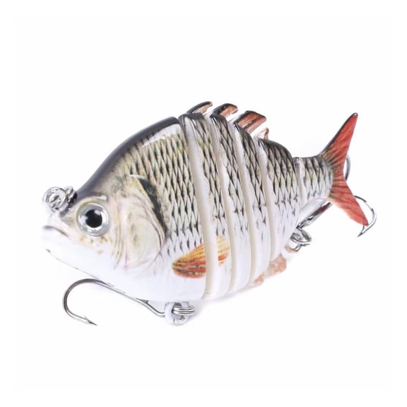 Multi Jointed Fishing Lures Glide Bait Panfish Bluegill Swimbaits Hard Topwater Bass Lures Saltwater Freshwater 3.5in/0.85oz